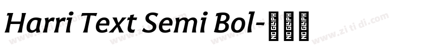 Harri Text Semi Bol字体转换